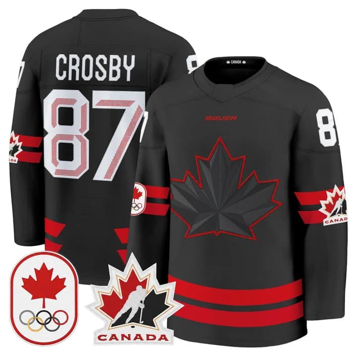 Sidney Crosby Canada 2026 Olympic Jersey - Black