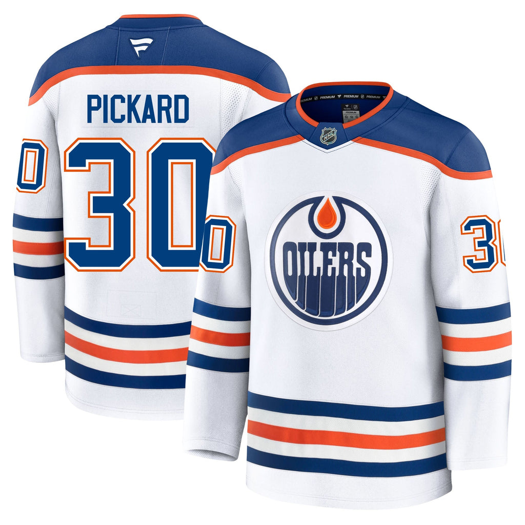 Calvin Pickard Edmonton Oilers Fanatics Premium Away Jersey