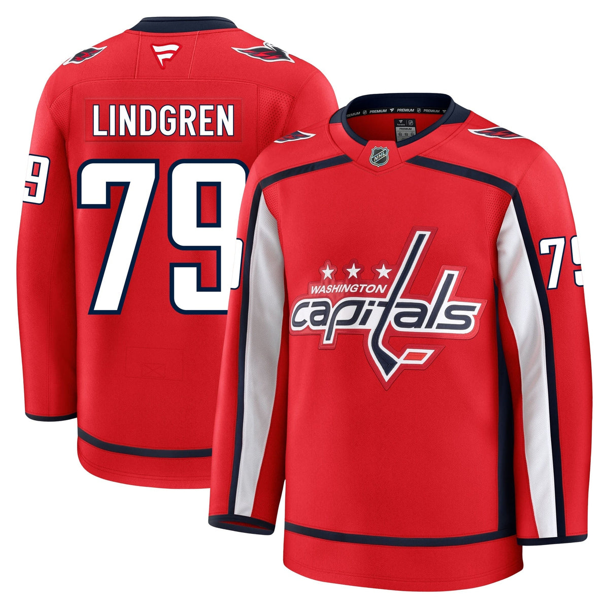 Charlie Lindgren Washington Capitals Fanatics Premium Home Jersey