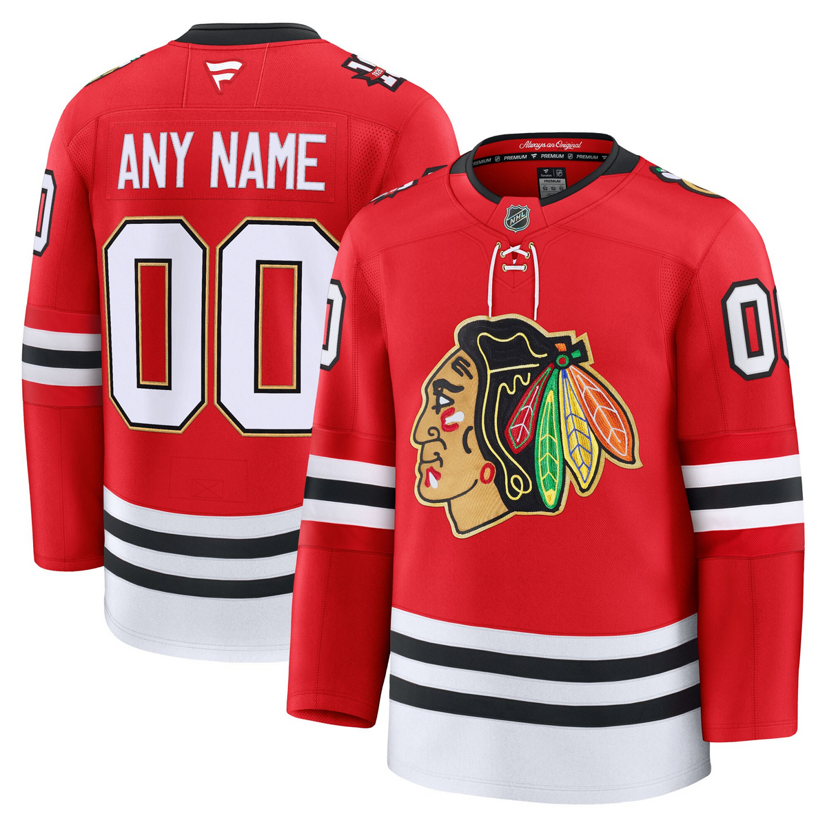 Customizable Chicago Blackhawks Fanatics Premium Centennial Jersey