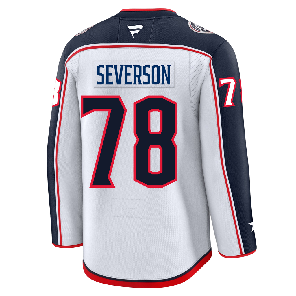 Damon Severson Columbus Blue Jackets Fanatics Premium Away Jersey