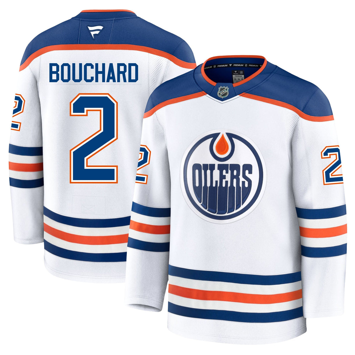 Evan Bouchard Edmonton Oilers Fanatics Premium Away Jersey