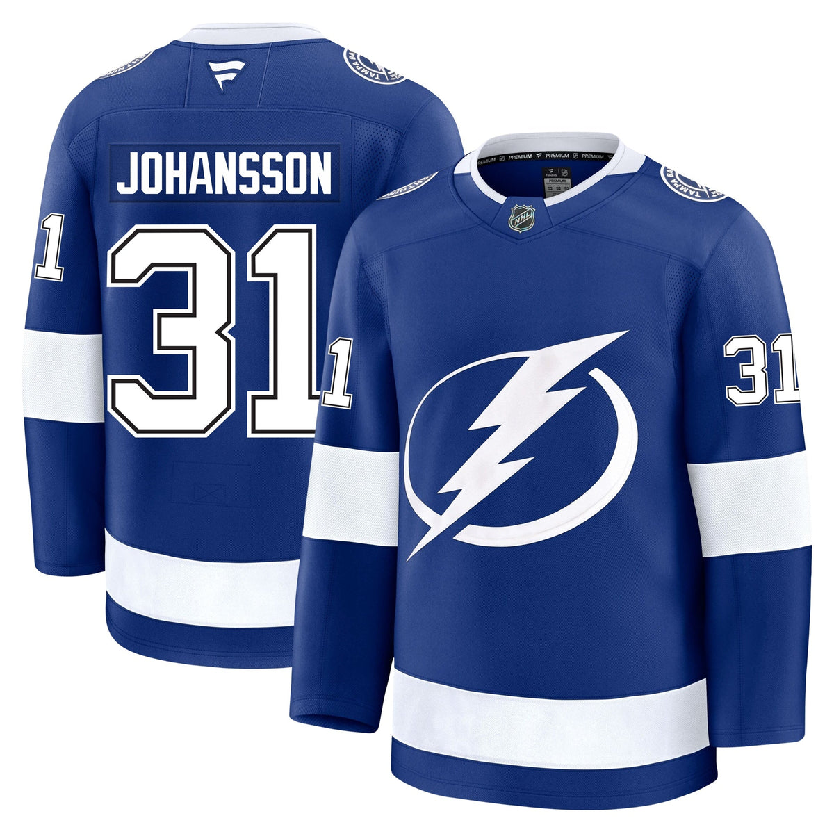 Jonas Johansson Tampa Bay Lightning Fanatics Premium Home Jersey