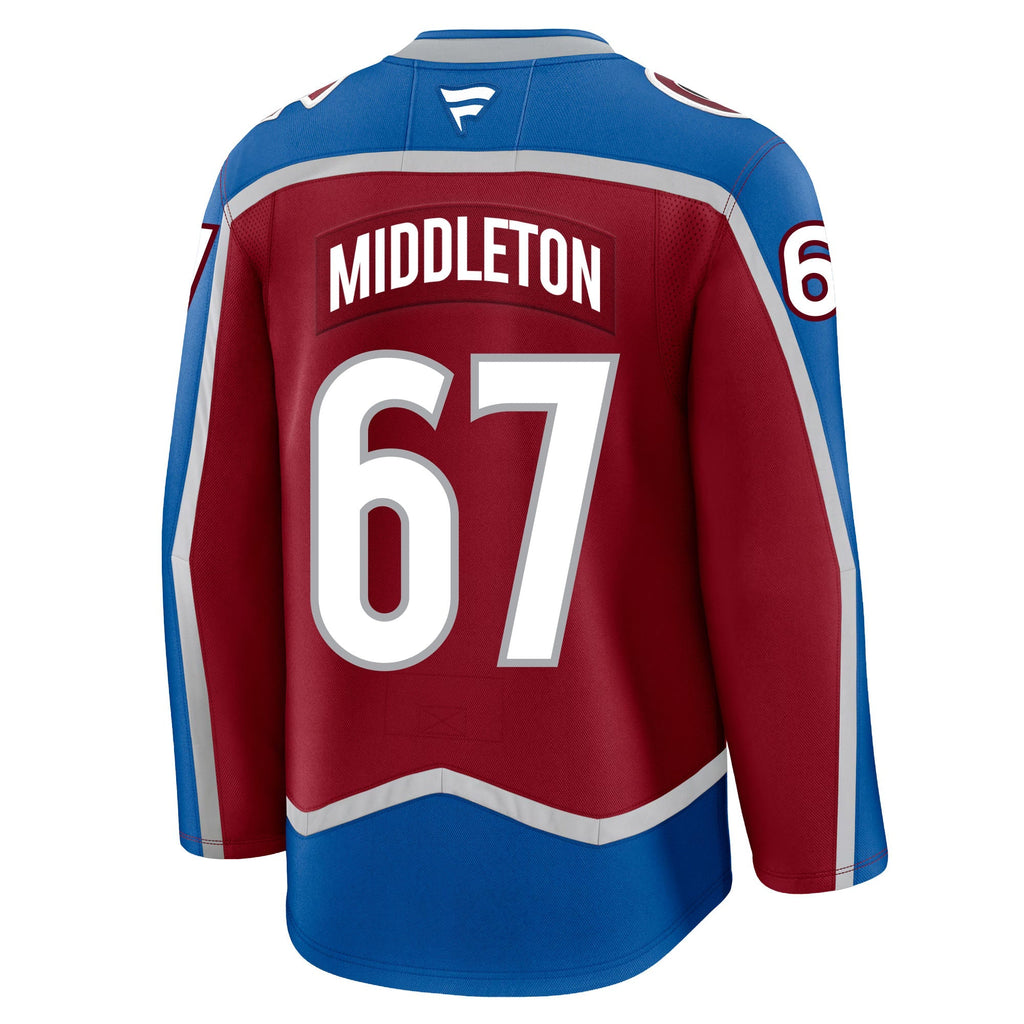 Keaton Middleton Colorado Avalanche Fanatics Premium Home Jersey