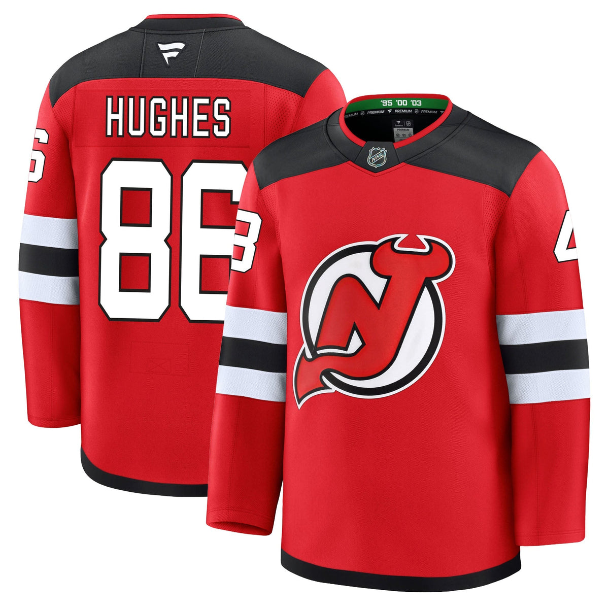 Luke Hughes New Jersey Devils Fanatics Premium Home Jersey