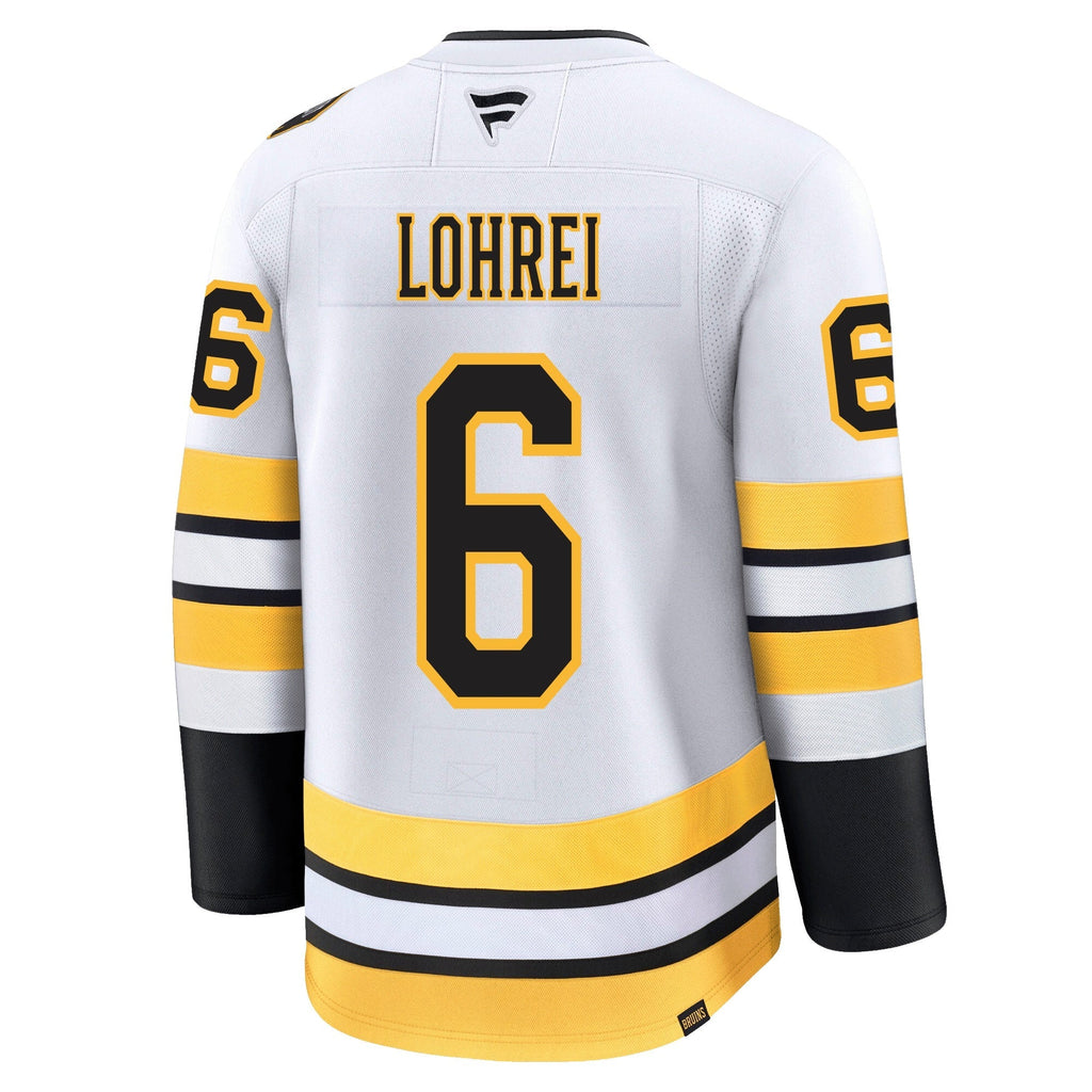 Mason Lohrei Boston Bruins Fanatics Away Premium Jersey