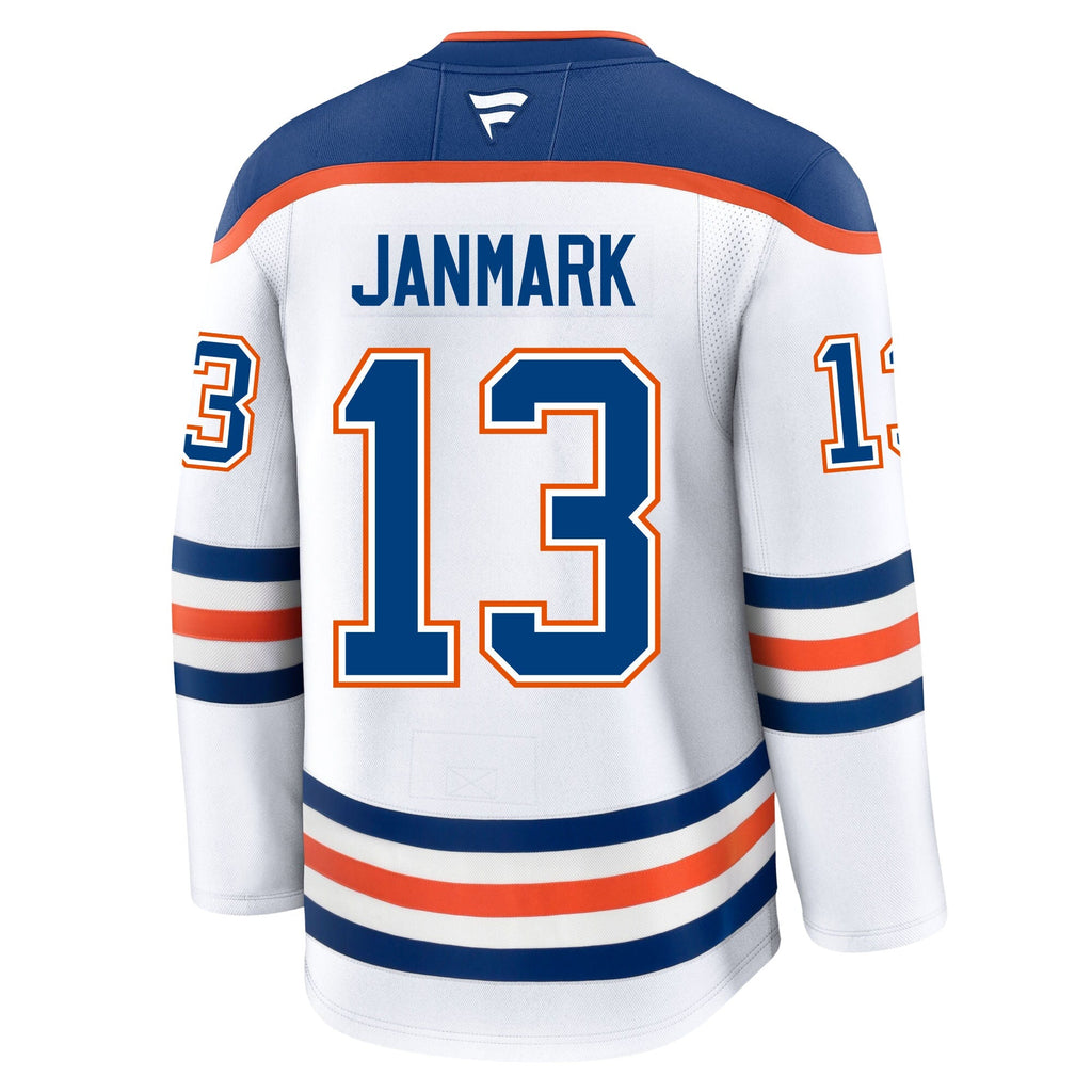 Mattias Janmark Edmonton Oilers Fanatics Premium Away Jersey