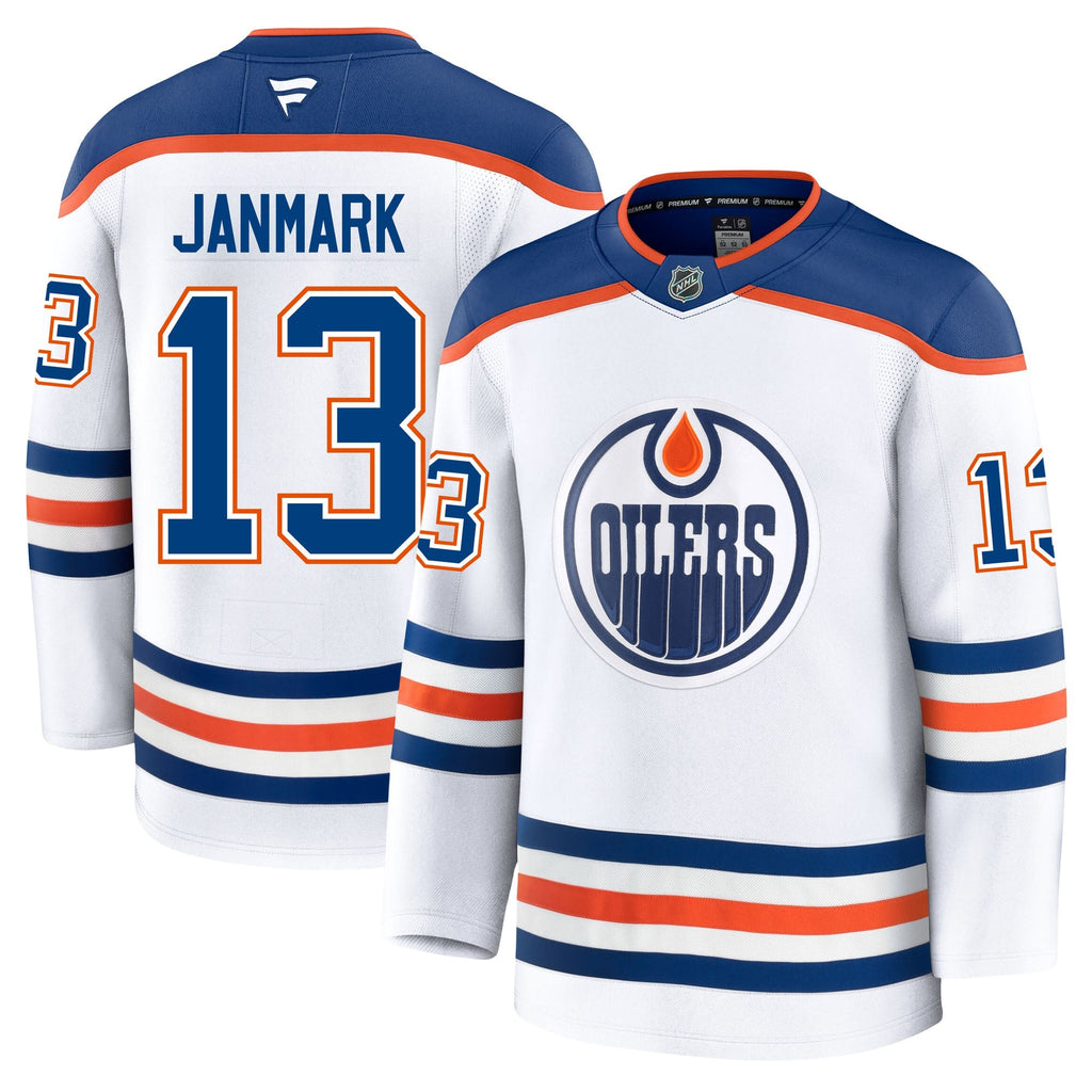 Mattias Janmark Edmonton Oilers Fanatics Premium Away Jersey