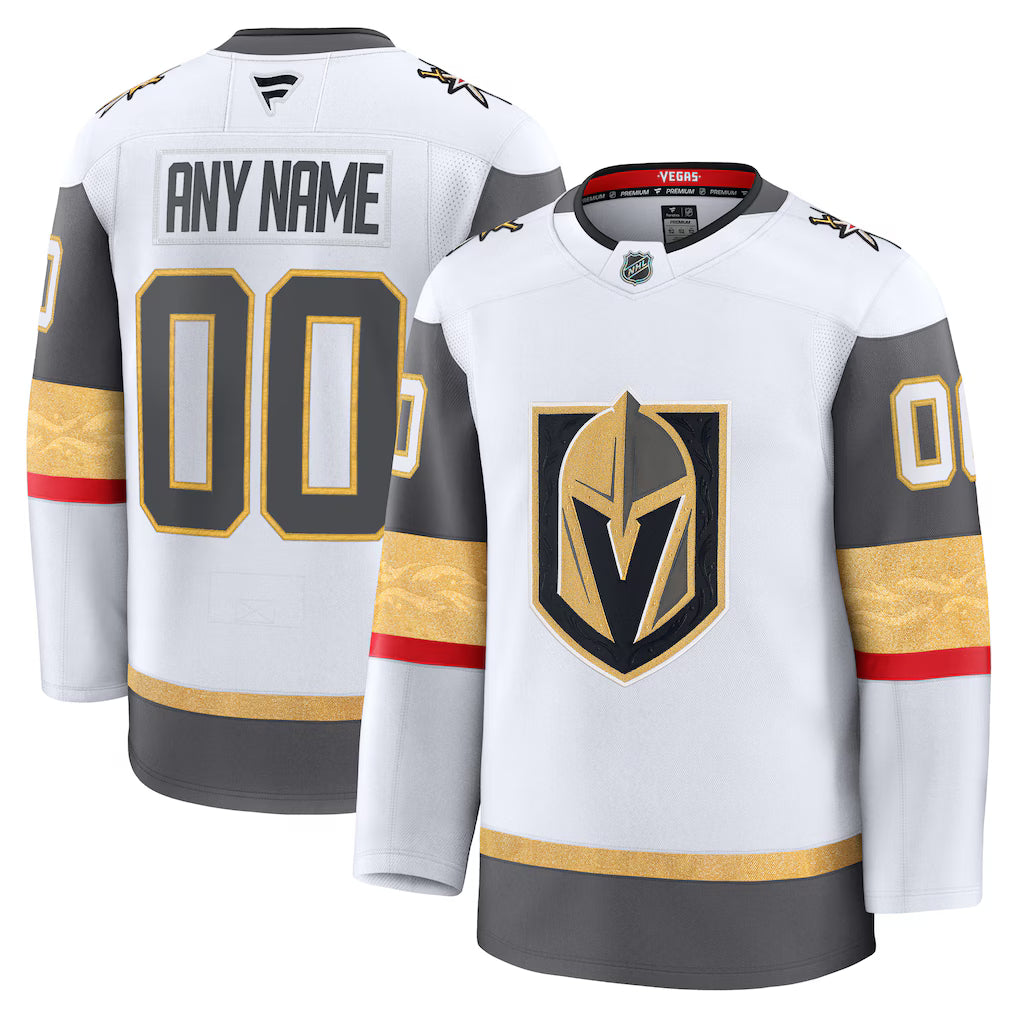 Custom Vegas Golden Knights Away Premium Jersey - White