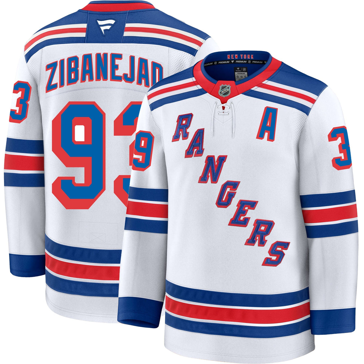 Mika Zibanejad New York Rangers Fanatics Premium Away Jersey