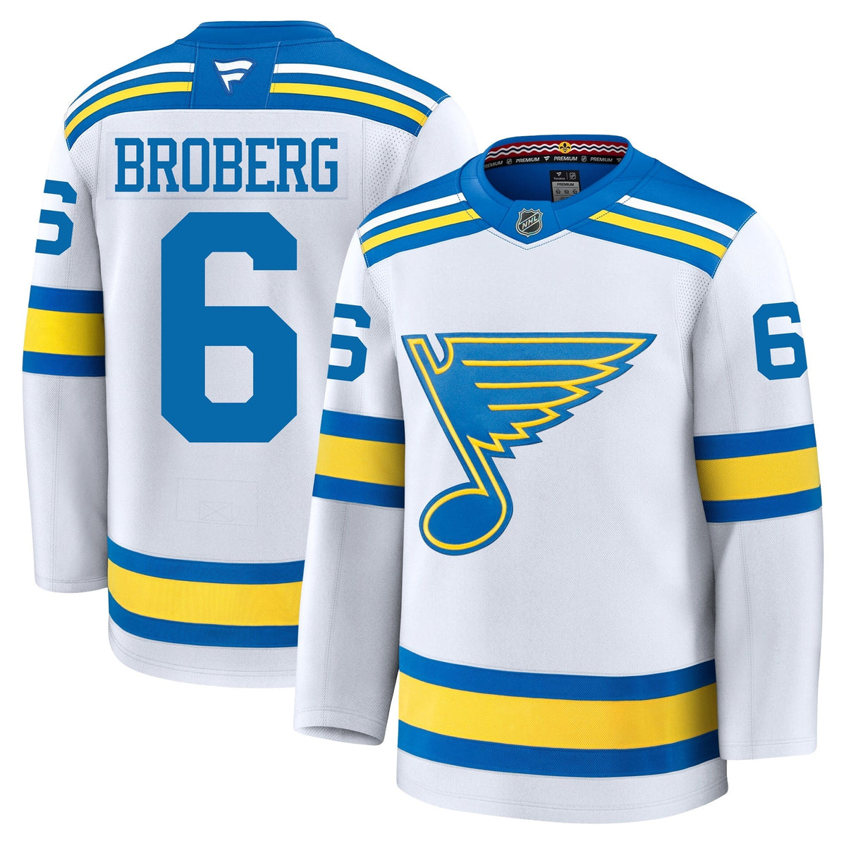 Philip Broberg St Louis Blues Fanatics Away Premium Jersey