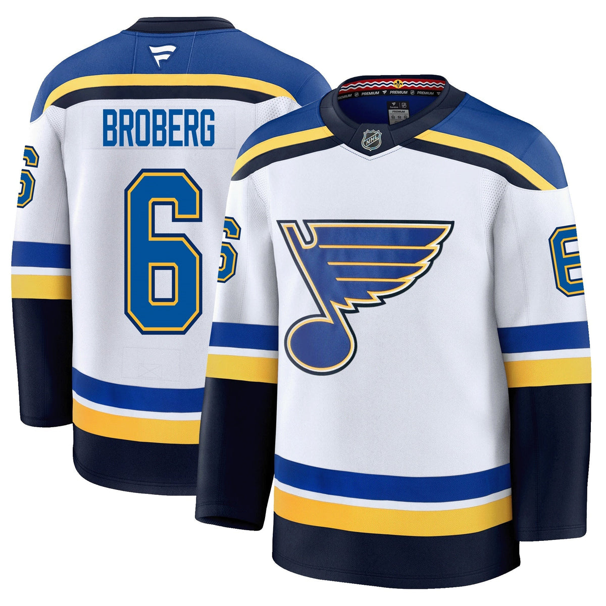 Philip Broberg St. Louis Blues Fanatics Premium Away Jersey