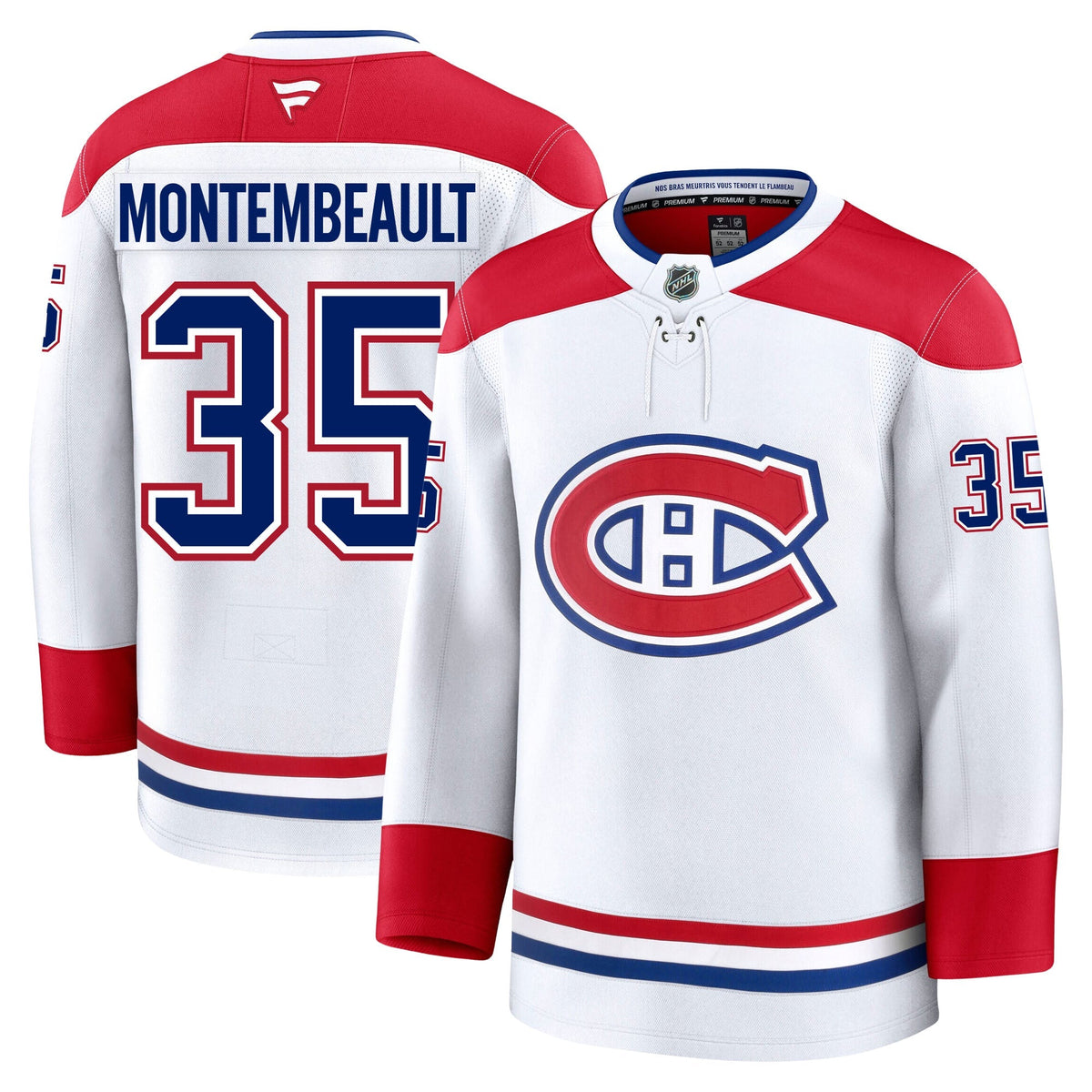Sam Montembeault Montreal Canadiens Fanatics Premium Away Jersey