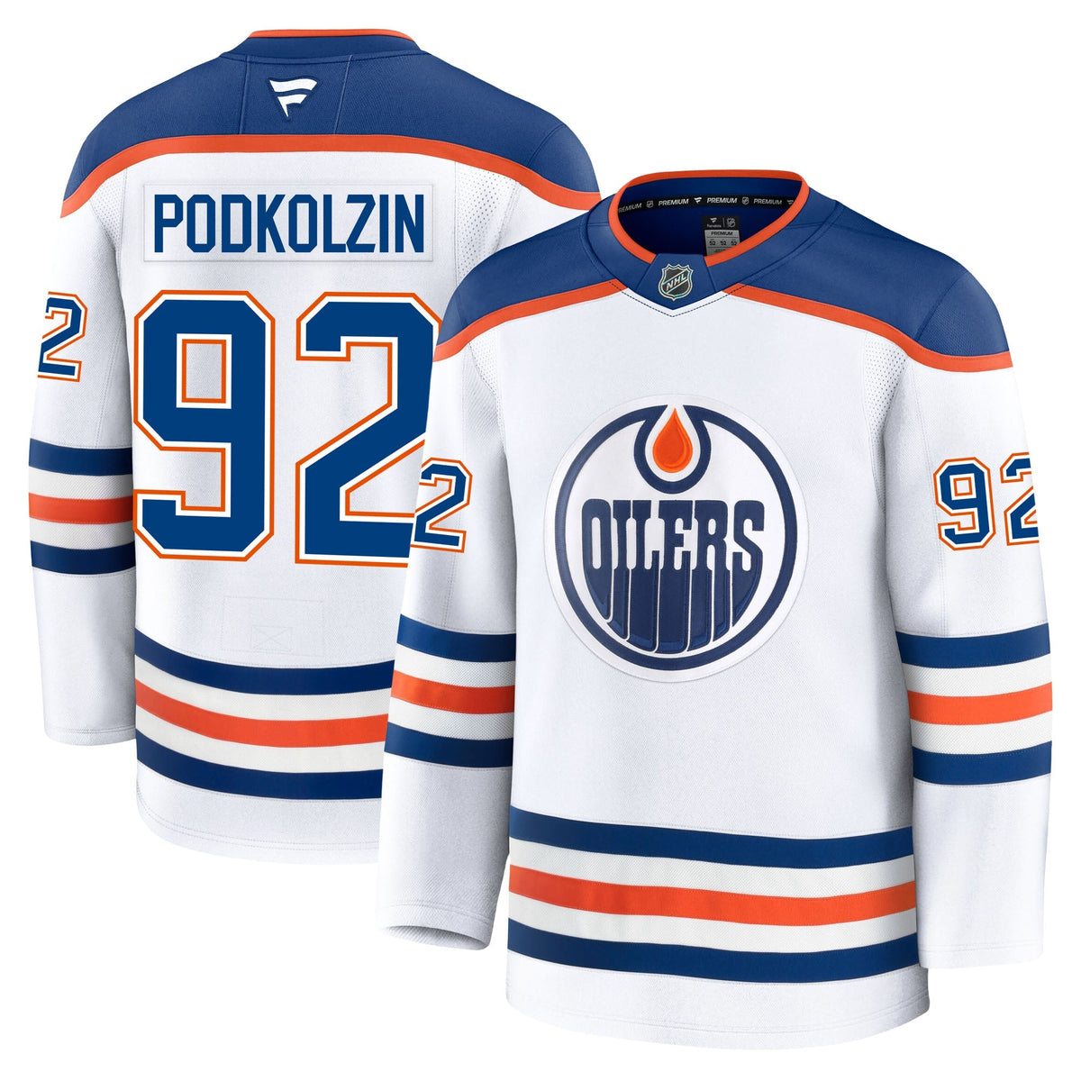 Vasily Podkolzin Edmonton Oilers Fanatics Premium Away Jersey