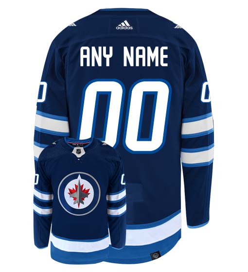 Customizable Winnipeg Jets Adidas Primegreen Authentic NHL Hockey Jersey