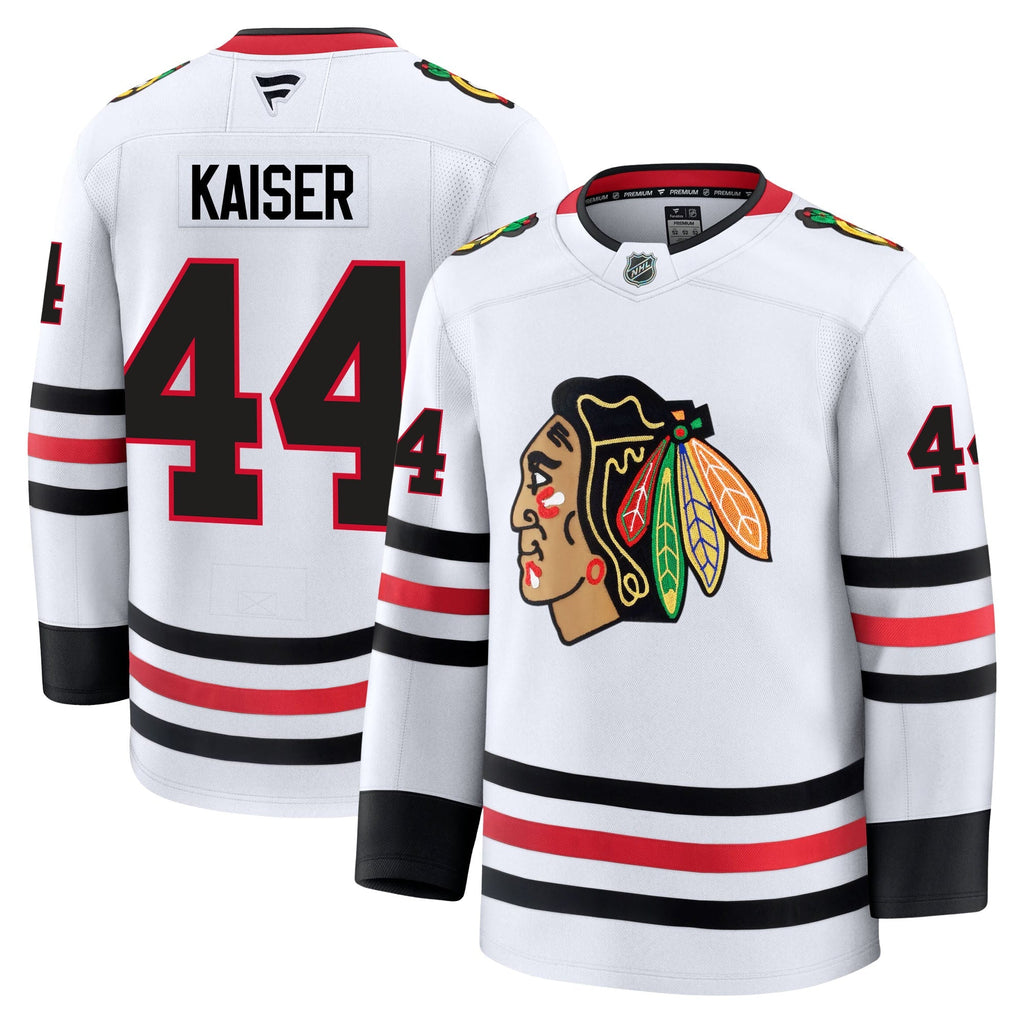 Wyatt Kaiser Chicago Blackhawks Fanatics Premium Away Jersey