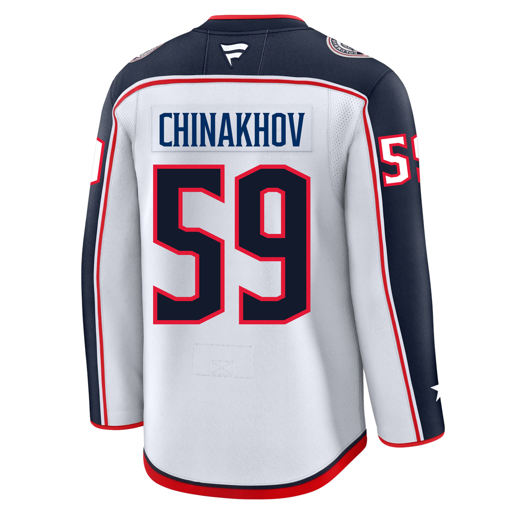 Yegor Chinakhov Columbus Blue Jackets Fanatics Premium Away Jersey